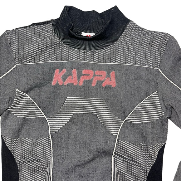 Kappa Jaworzno Fitted Long Sleeve Top Gray Base Layer Training Pullover NEW - Picture 9 of 16